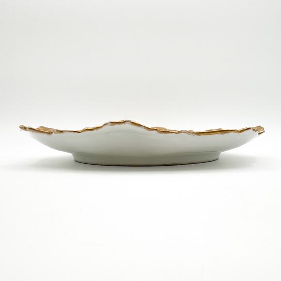 Lanternier Limoges Hand Painted Plate Thistles w AL Anchor Mark Antique 1893 - Picture 3 of 13